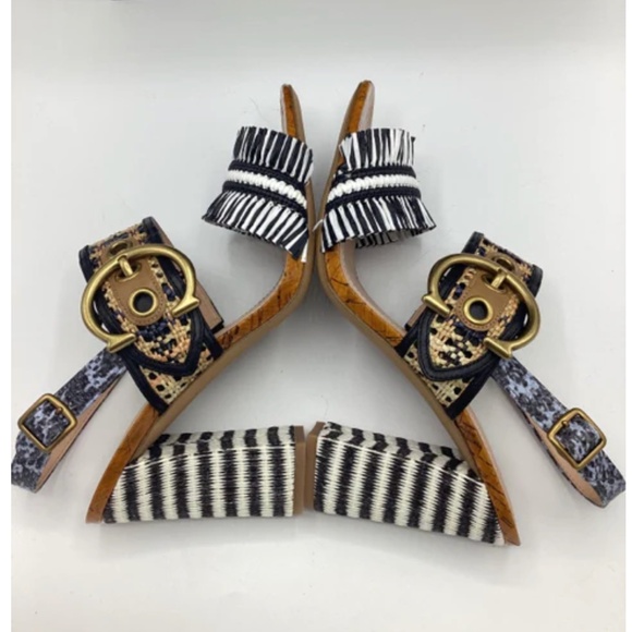 NWT COACH Robin Raffia Sandal new with box 5 B 35 - Picture 6 of 17